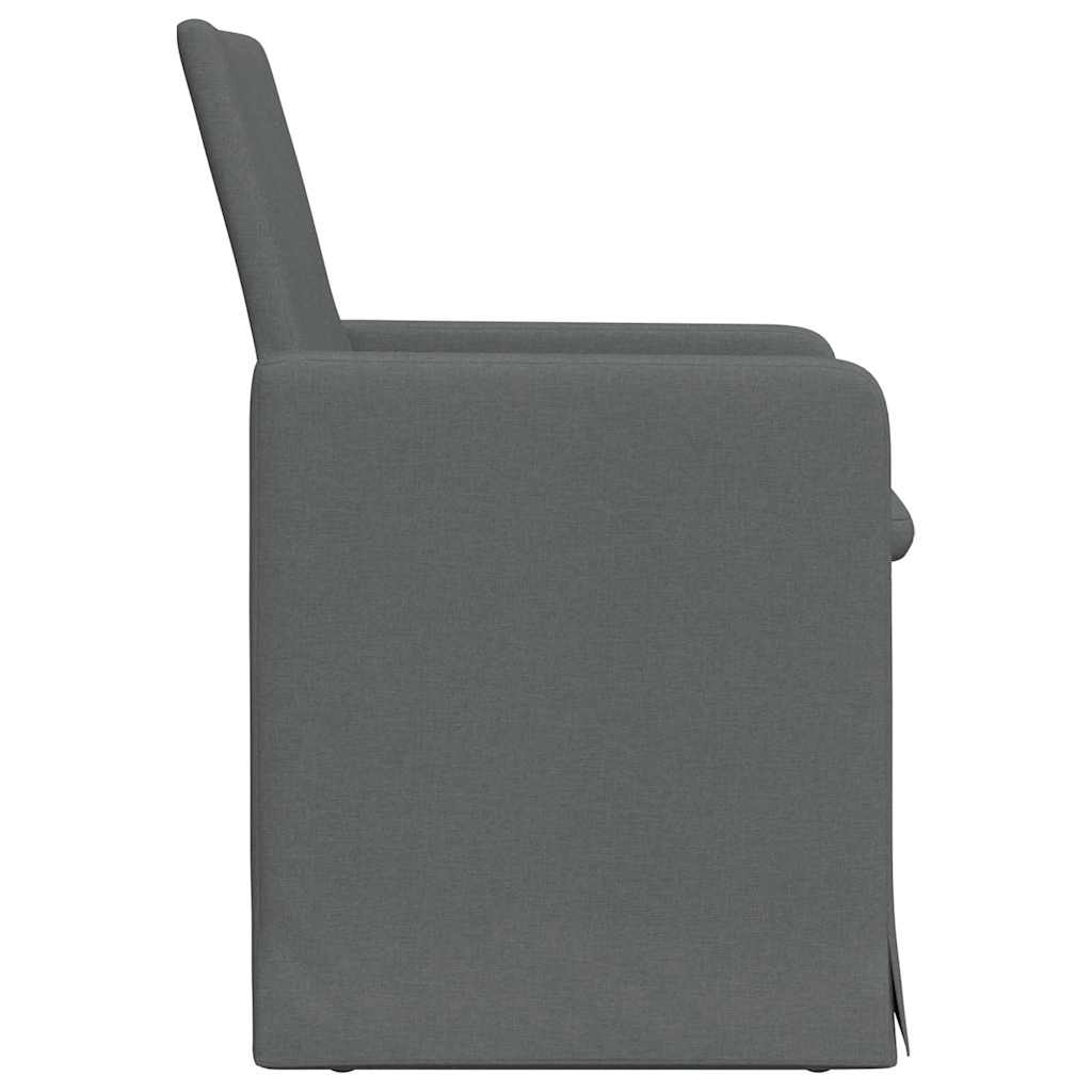Trpezarijske stolice 2 pcs Tamno siva 57 x 67 x 95 cm tkanina