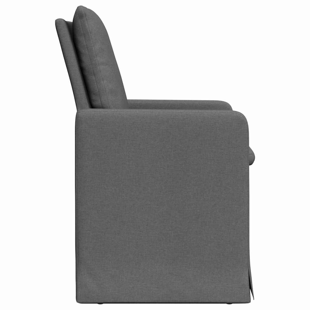 Trpezarijske stolice 2 pcs Tamno siva 57 x 67 x 98 cm tkanina