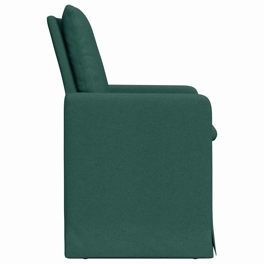 Trpezarijske stolice 2 pcs Tamnozelena 57 x 67 x 98 cm tkanina