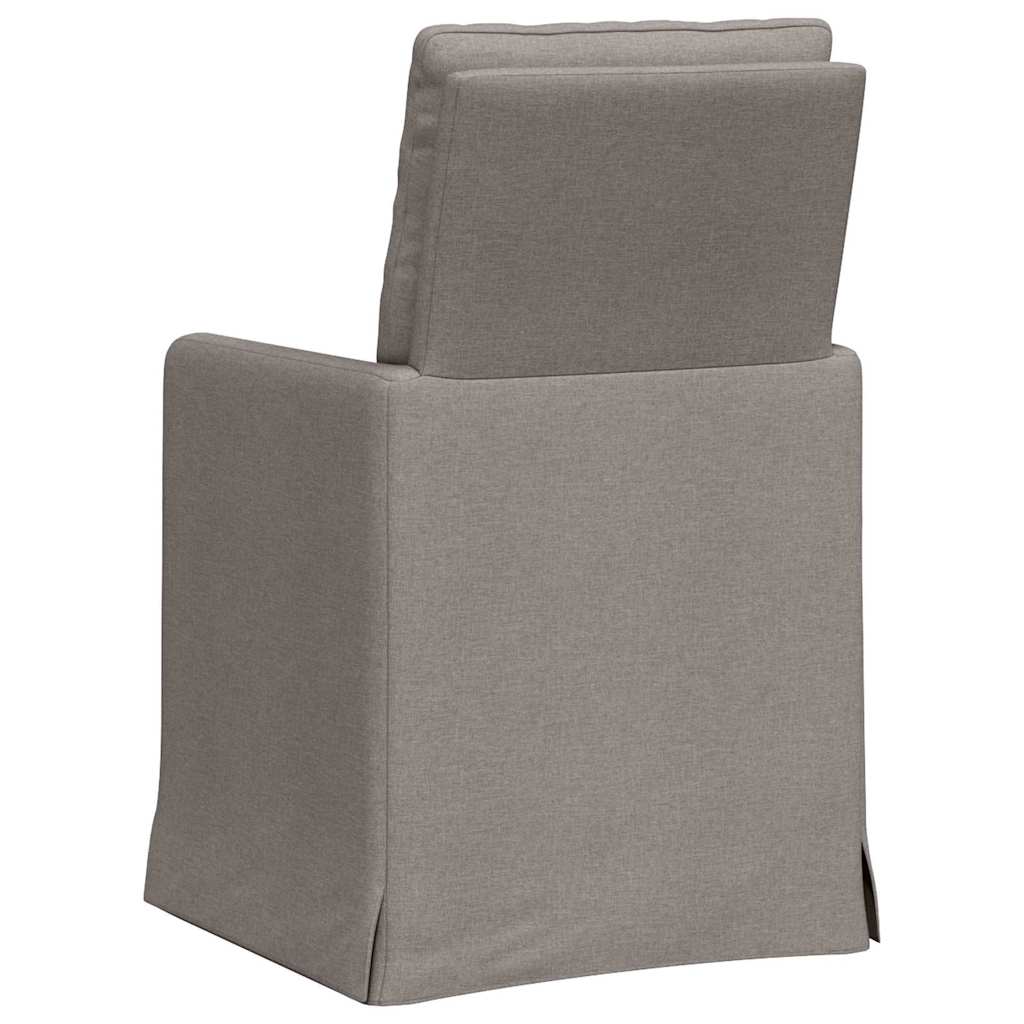 Trpezarijske stolice 2 pcs Sivo-smeđa 57 x 67 x 98 cm tkanina