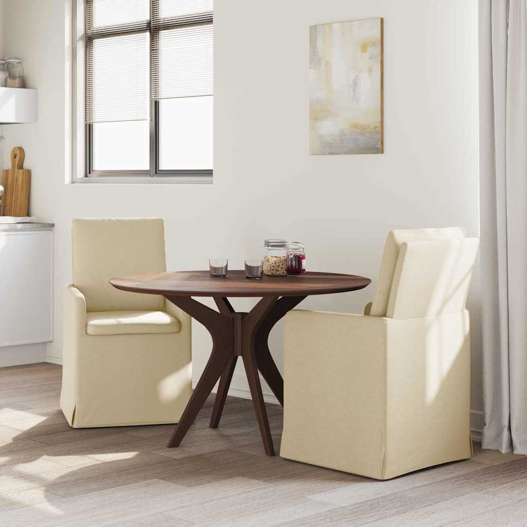 Trpezarijske stolice 2 pcs Krema 57 x 67 x 98 cm tkanina