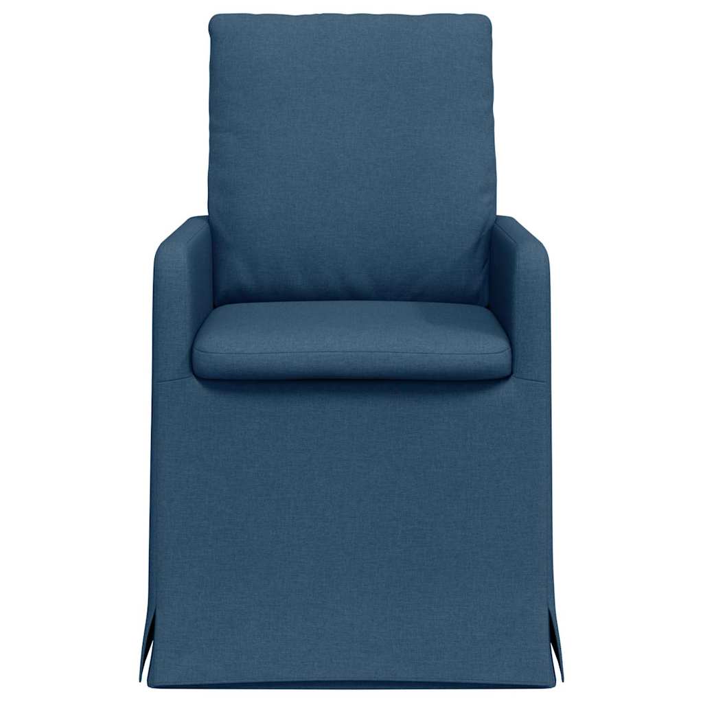 Trpezarijske stolice 2 pcs Plava 57 x 67 x 98 cm tkanina