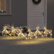 LED Riječni jeleni s 180 LED svjetlima 6 pcs Zlatno PET