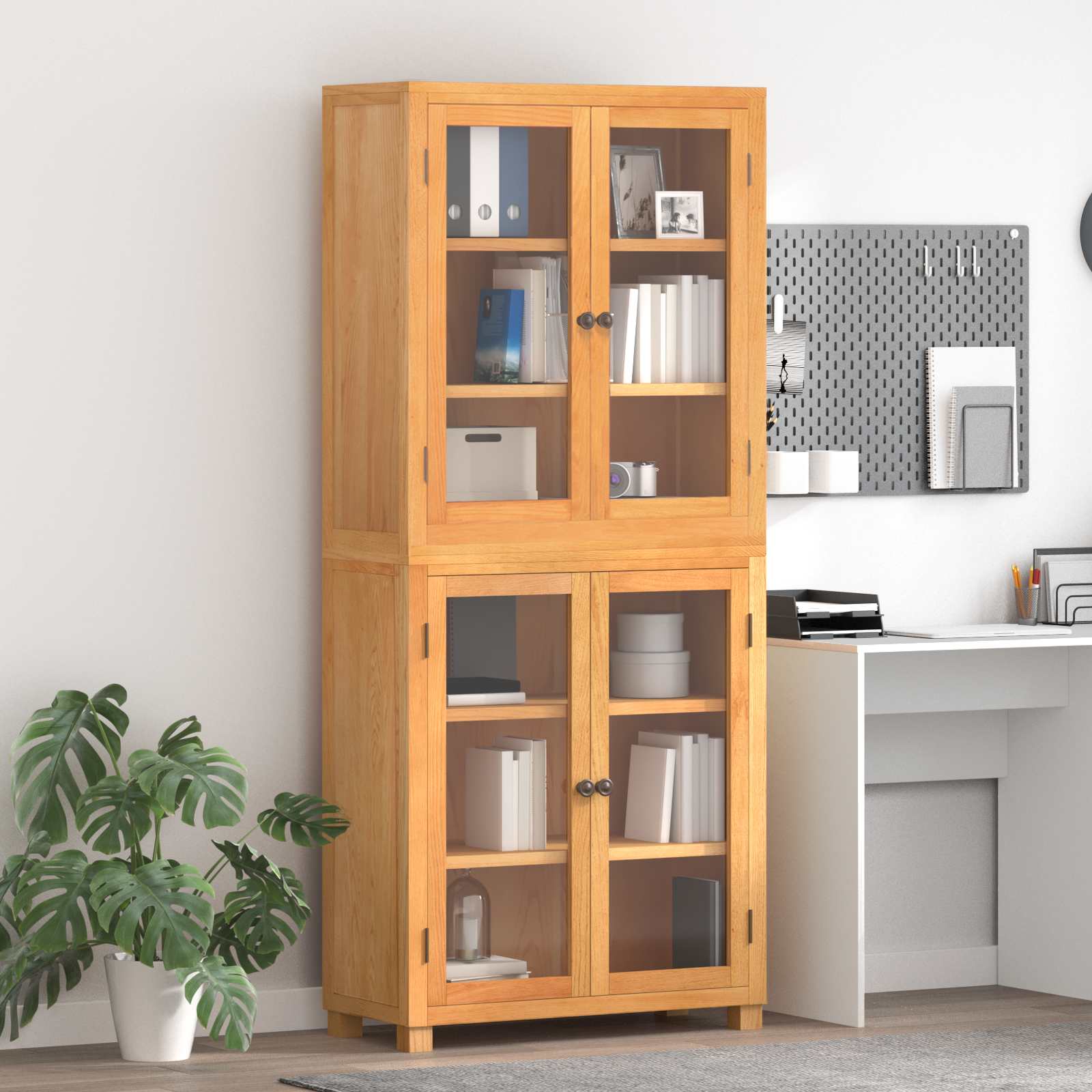 Set namještaja za pohranu 2 kom. Prirodna 80 x 35 x 185 cm