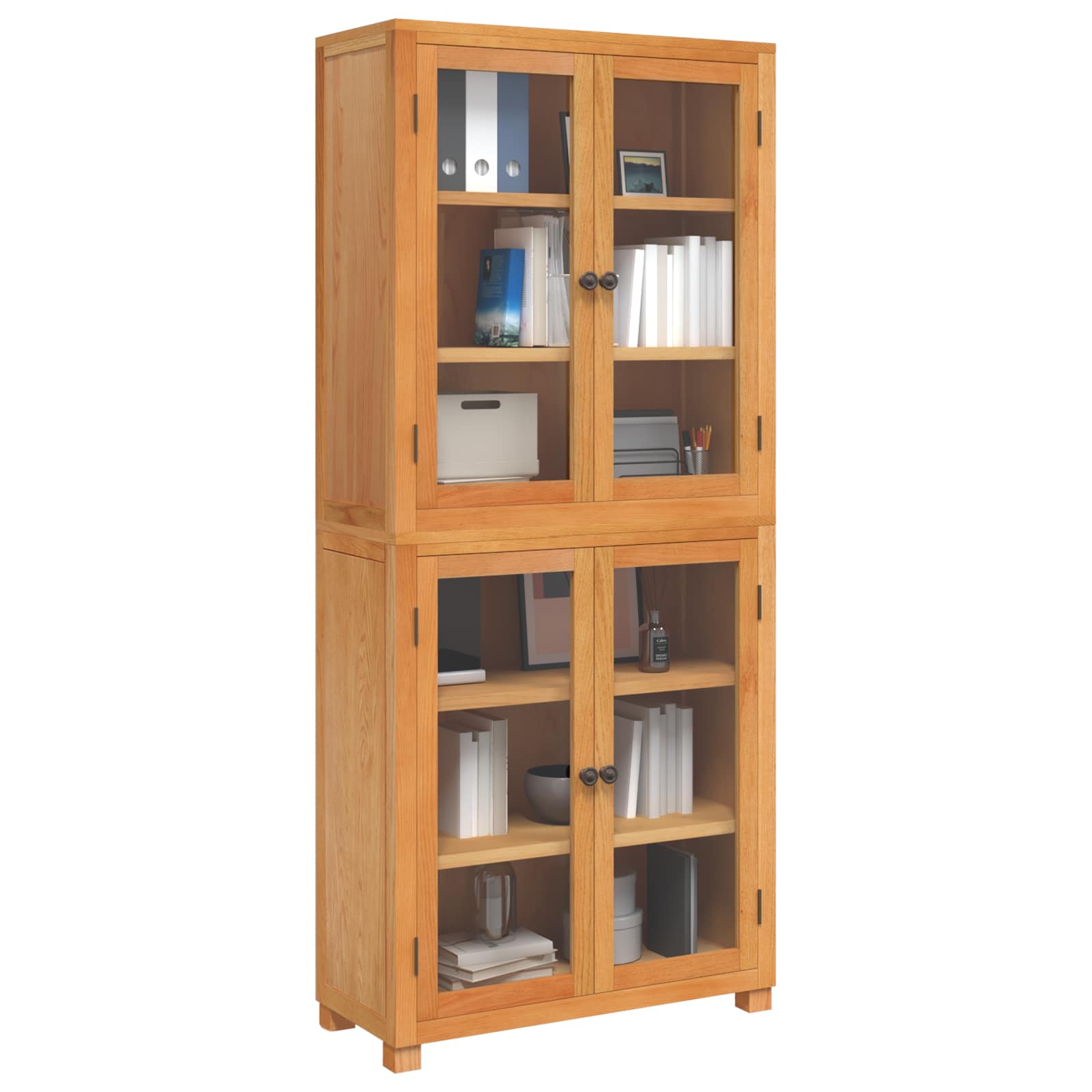 Set namještaja za pohranu 2 kom. Prirodna 80 x 35 x 185 cm