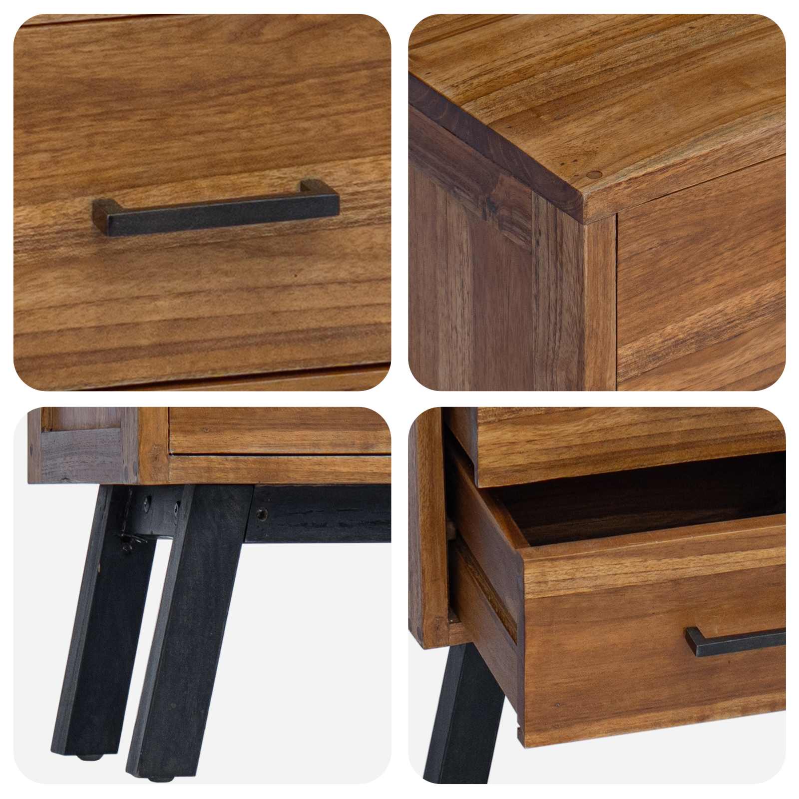 Noćni ormarić Prirodna 40 x 35 x 55 cm Čvrsto teak drvo
