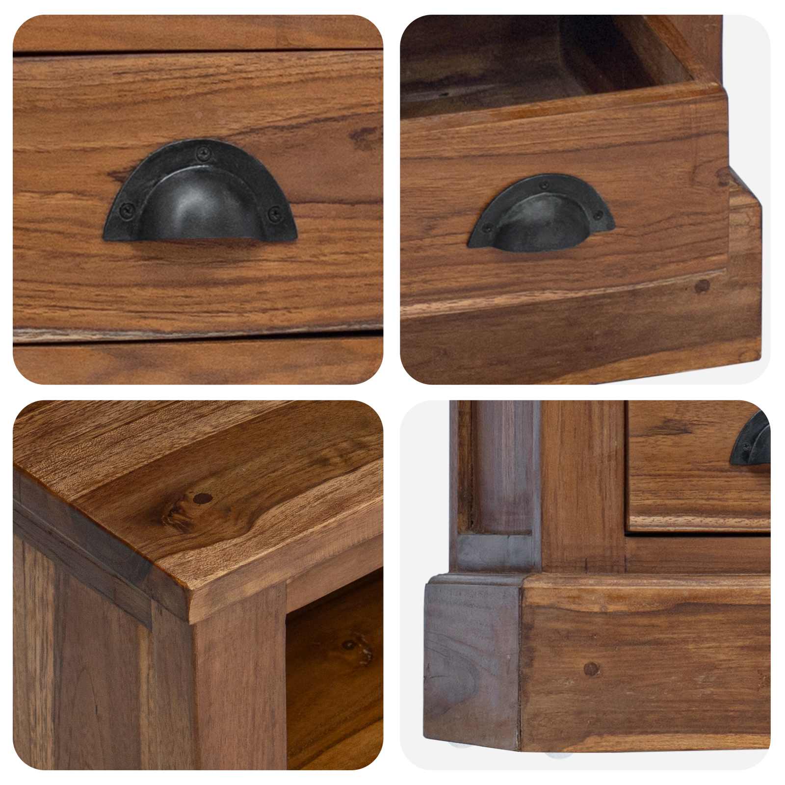 Ormarić za pohranu Prirodna 60 x 30 x 60 cm Čvrsto teak drvo