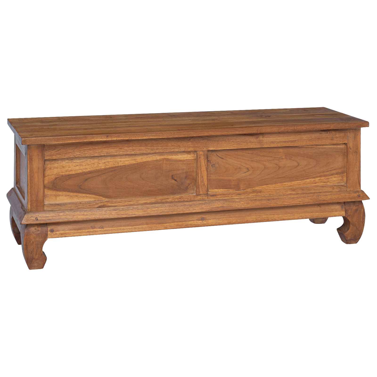 TV stalak s ladicama Prirodna 110 x 35 x 40 cm Čvrsto teak drvo