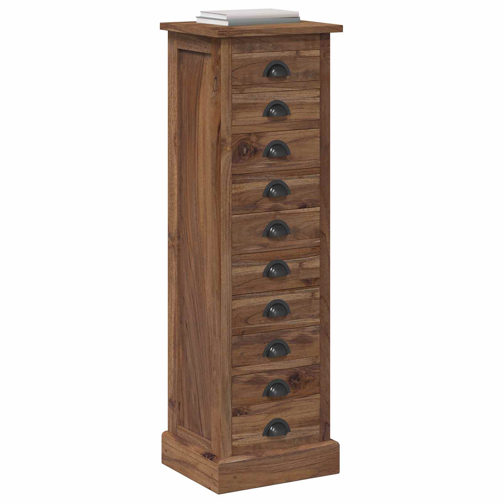 Komoda s ladicama Prirodna 35 x 30 x 110 cm Čvrsto teak drvo