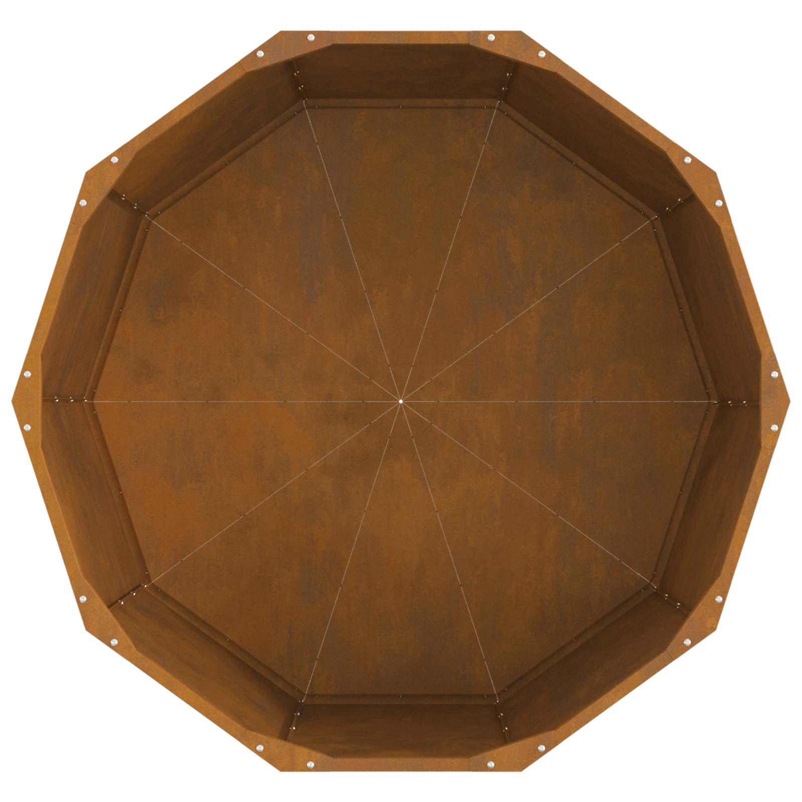 Sadilica Rđa 90 x 90 x 50 cm Čelik otporan na vremenske uvjete