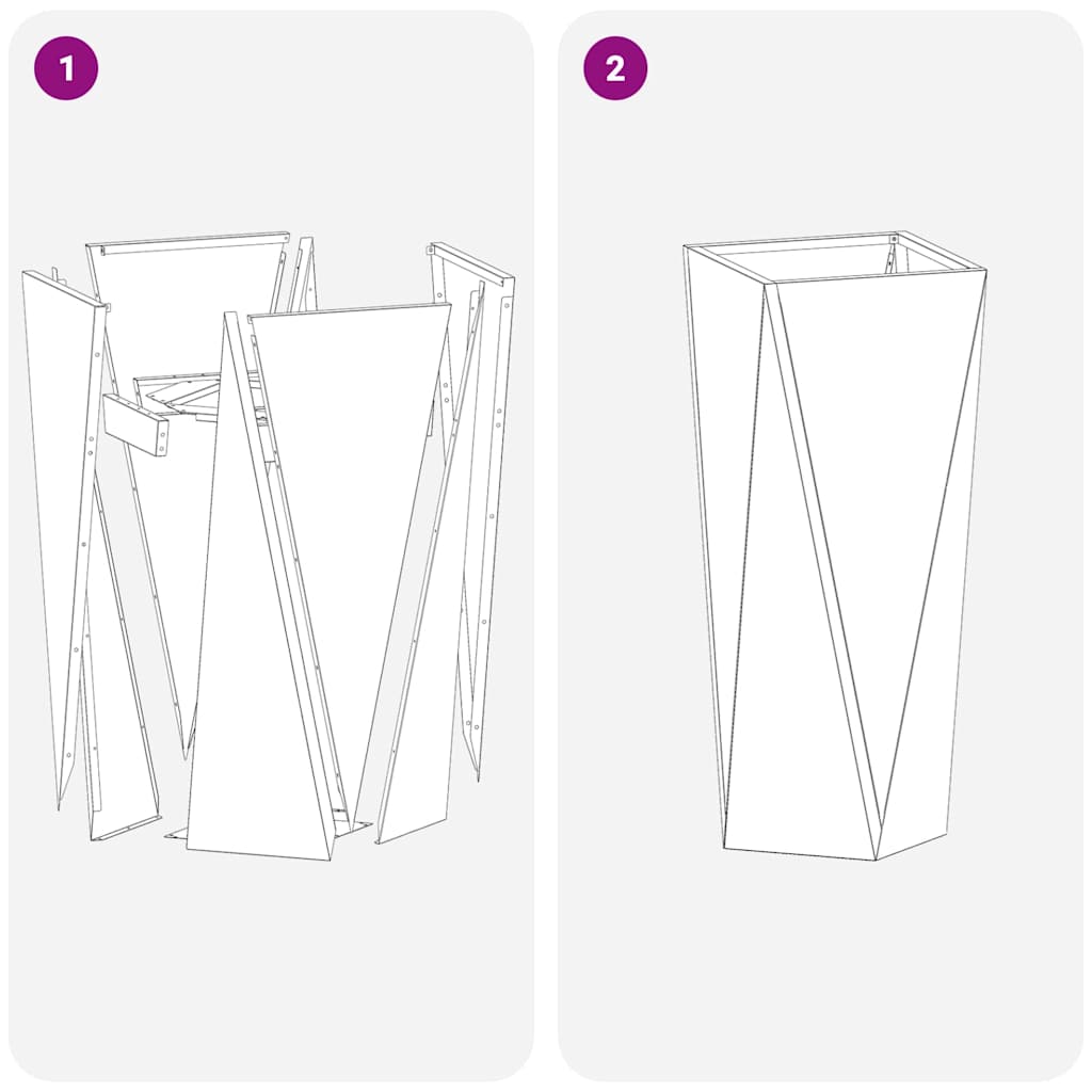 Sadilica 2 pcs Crna 30 x 30 x 75 cm Čelik