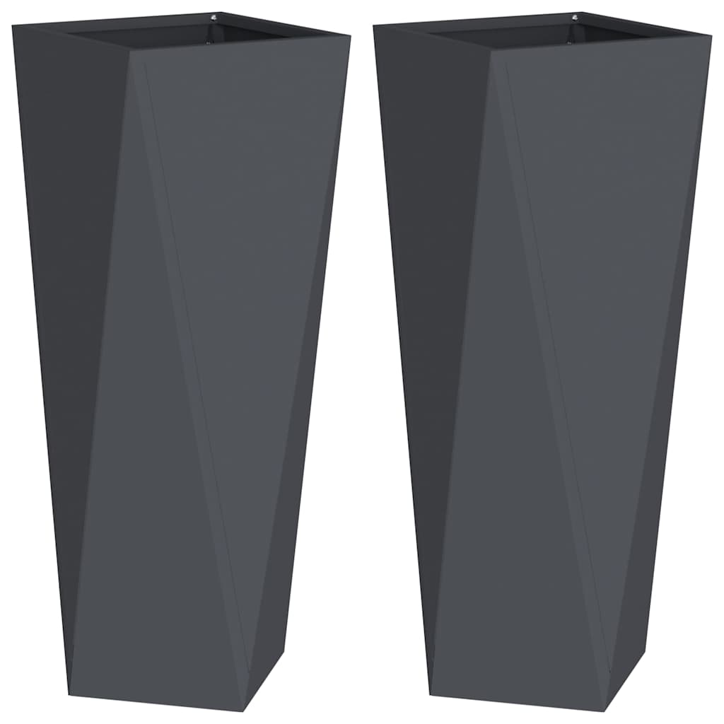 Sadilica 2 pcs Antracit 30 x 30 x 75 cm Čelik