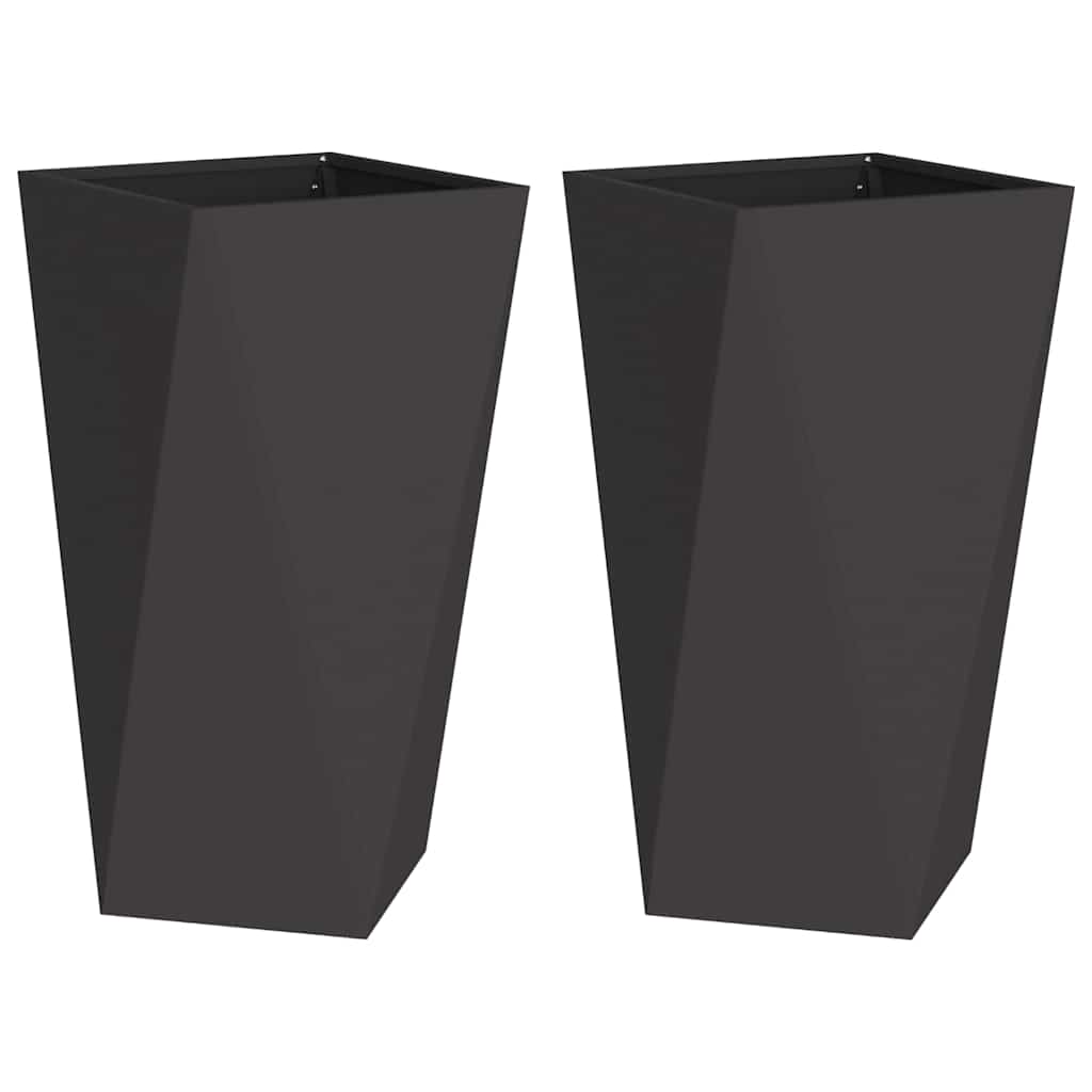 Sadilica 2 pcs Crna 40 x 40 x 75 cm Čelik