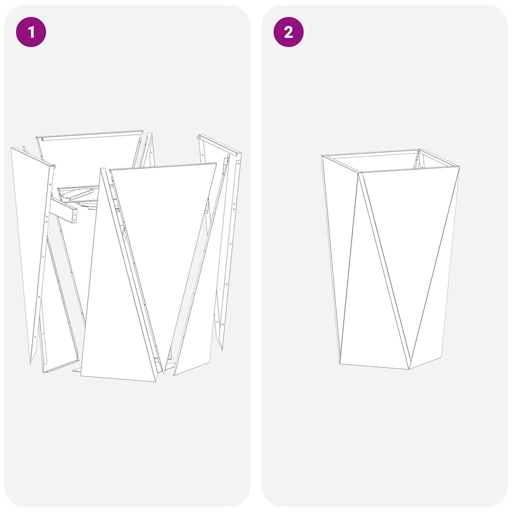 Sadilica 2 pcs Bijelo 40 x 40 x 75 cm Čelik