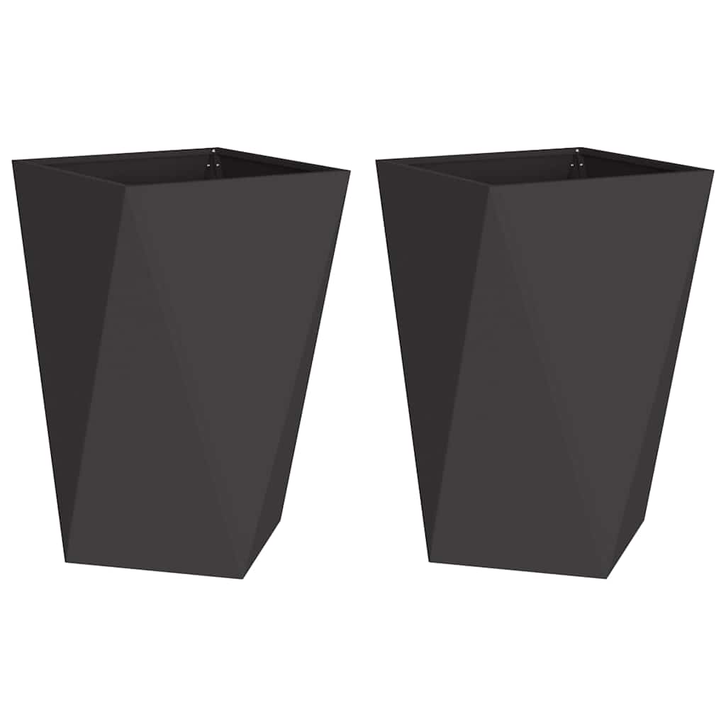 Sadilica 2 pcs Crna 50 x 50 x 75 cm Čelik