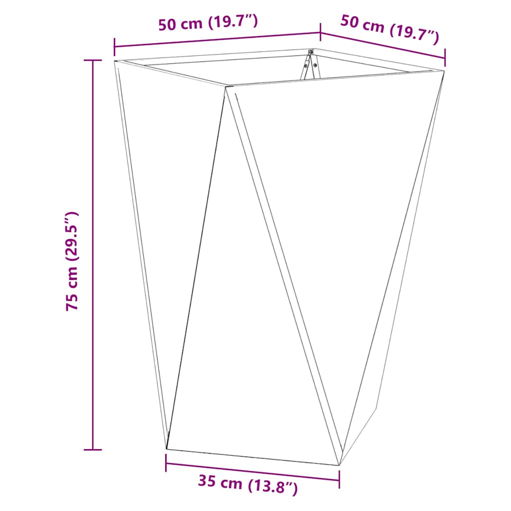 Sadilica 2 pcs Crna 50 x 50 x 75 cm Čelik