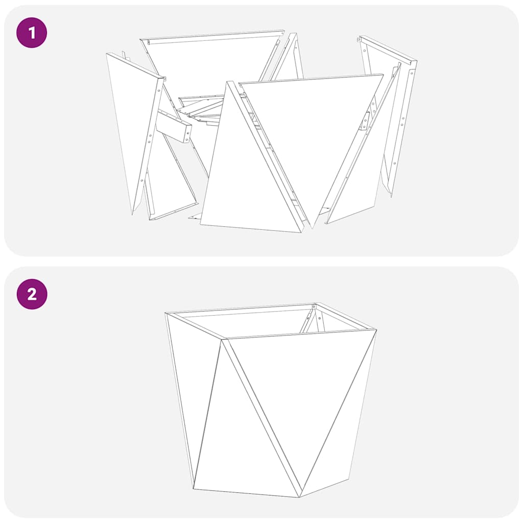 Sadilica 2 pcs Crna 30 x 30 x 30 cm Čelik