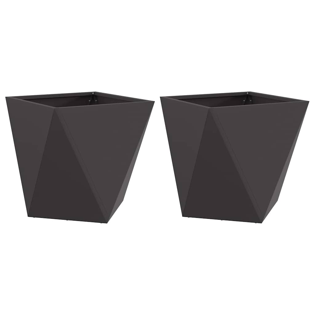 Sadilica 2 pcs Crna 40 x 40 x 40 cm Čelik