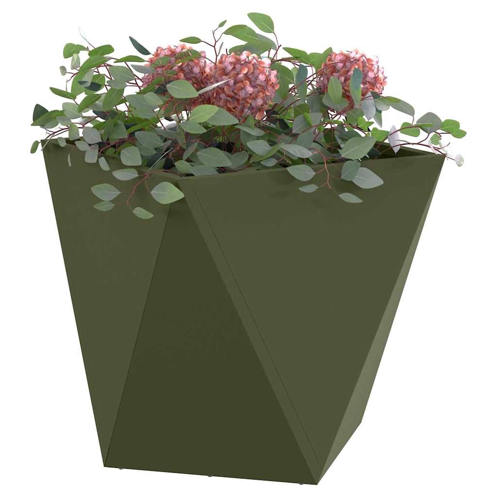 Sadilica 2 pcs Maslinasto zelena 40 x 40 x 40 cm Čelik