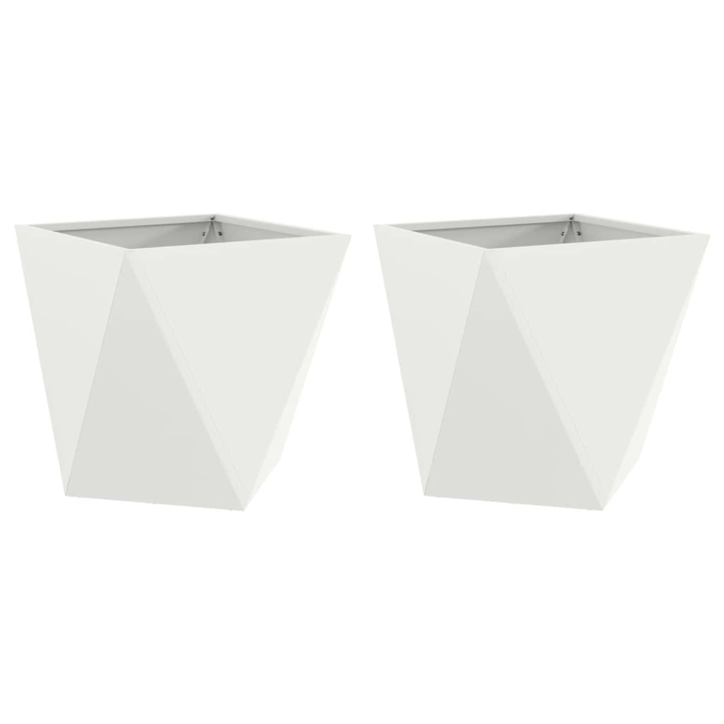 Sadilica 2 pcs Bijelo 50 x 50 x 50 cm Čelik