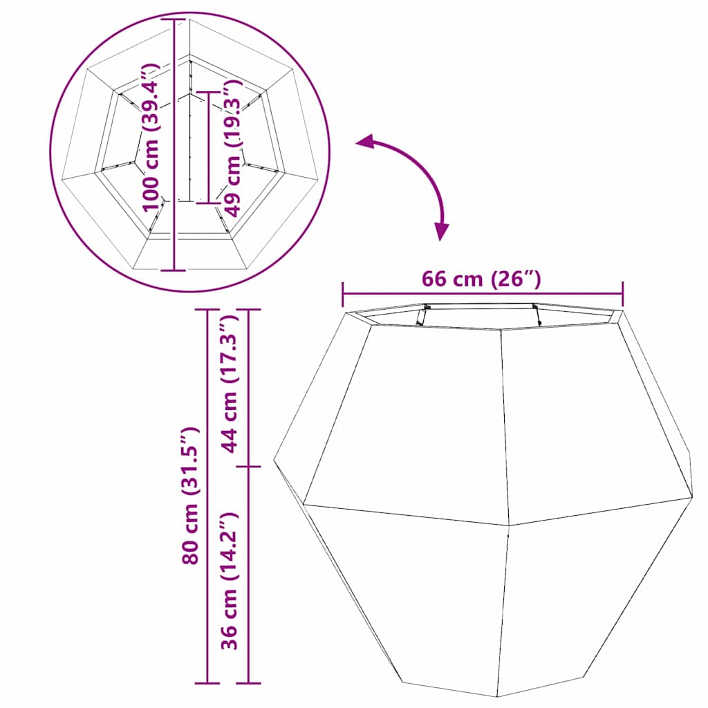 Sadilica 2 pcs Crna 100 x 100 x 80 cm Čelik