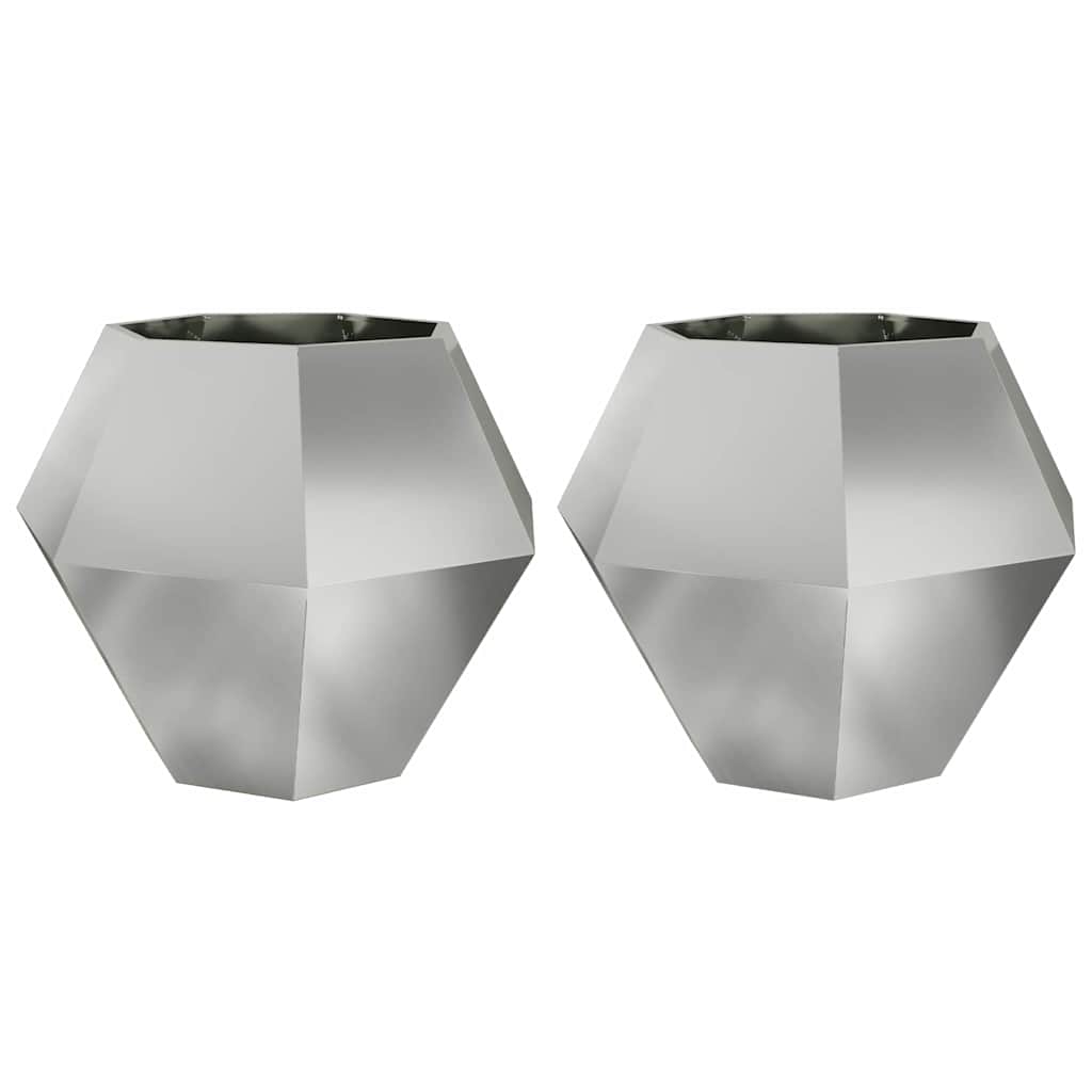 Sadilica 2 pcs Srebrno 100 x 100 x 80 cm Cinkani čelik