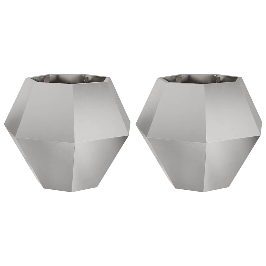 Sadilica 2 pcs Srebrno 75 x 75 x 60 cm Nehrđajući čelik