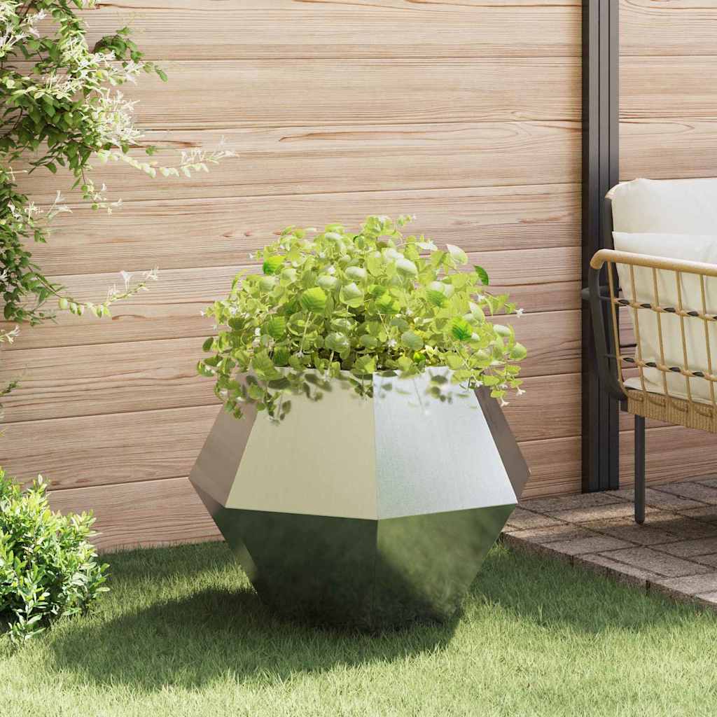 Sadilica 2 pcs Srebrno 75 x 75 x 60 cm Cinkani čelik
