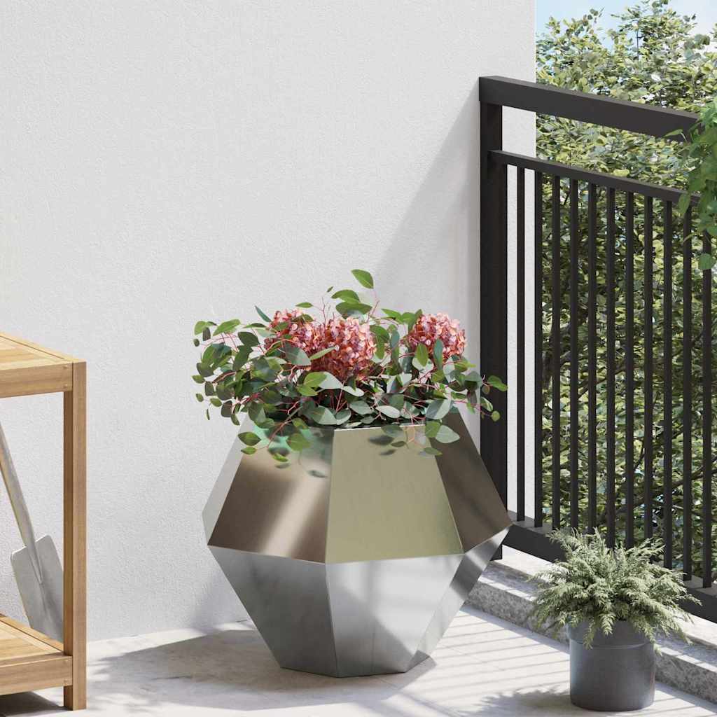Sadilica 2 pcs Srebrno 50 x 50 x 40 cm Cinkani čelik