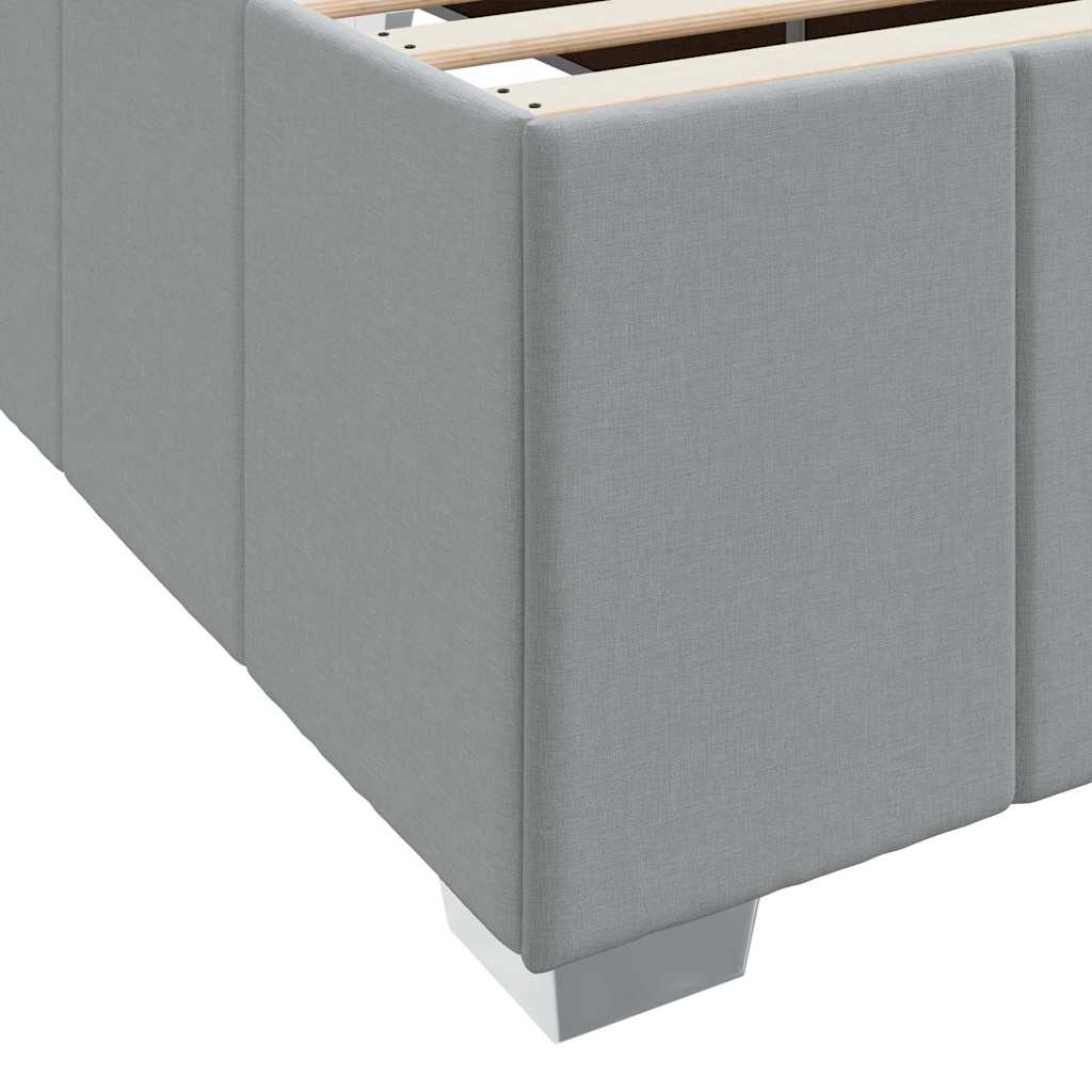 Krevetna konstrukcija Svijetlo siva 90 x 200 cm tkanina