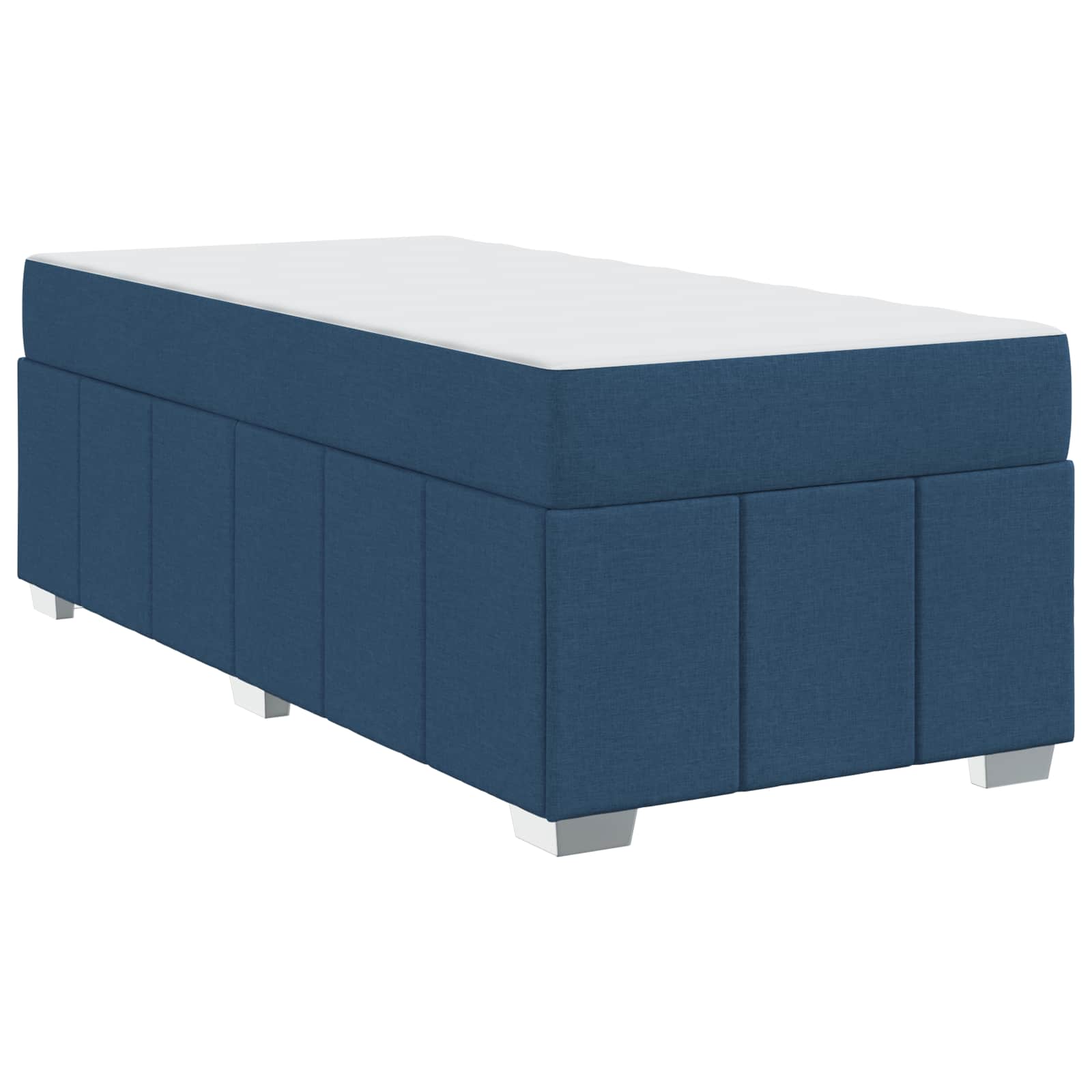 Krevetna konstrukcija s madracem Plava 90 x 200 cm tkanina