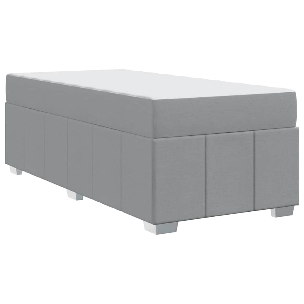 Krevetna konstrukcija Svijetlo siva 100 x 200 cm tkanina