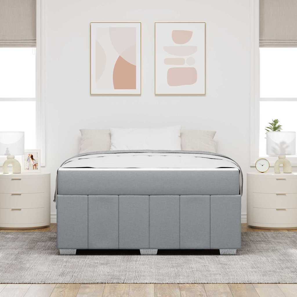 Krevetna konstrukcija Svijetlo siva 160 x 200 cm tkanina