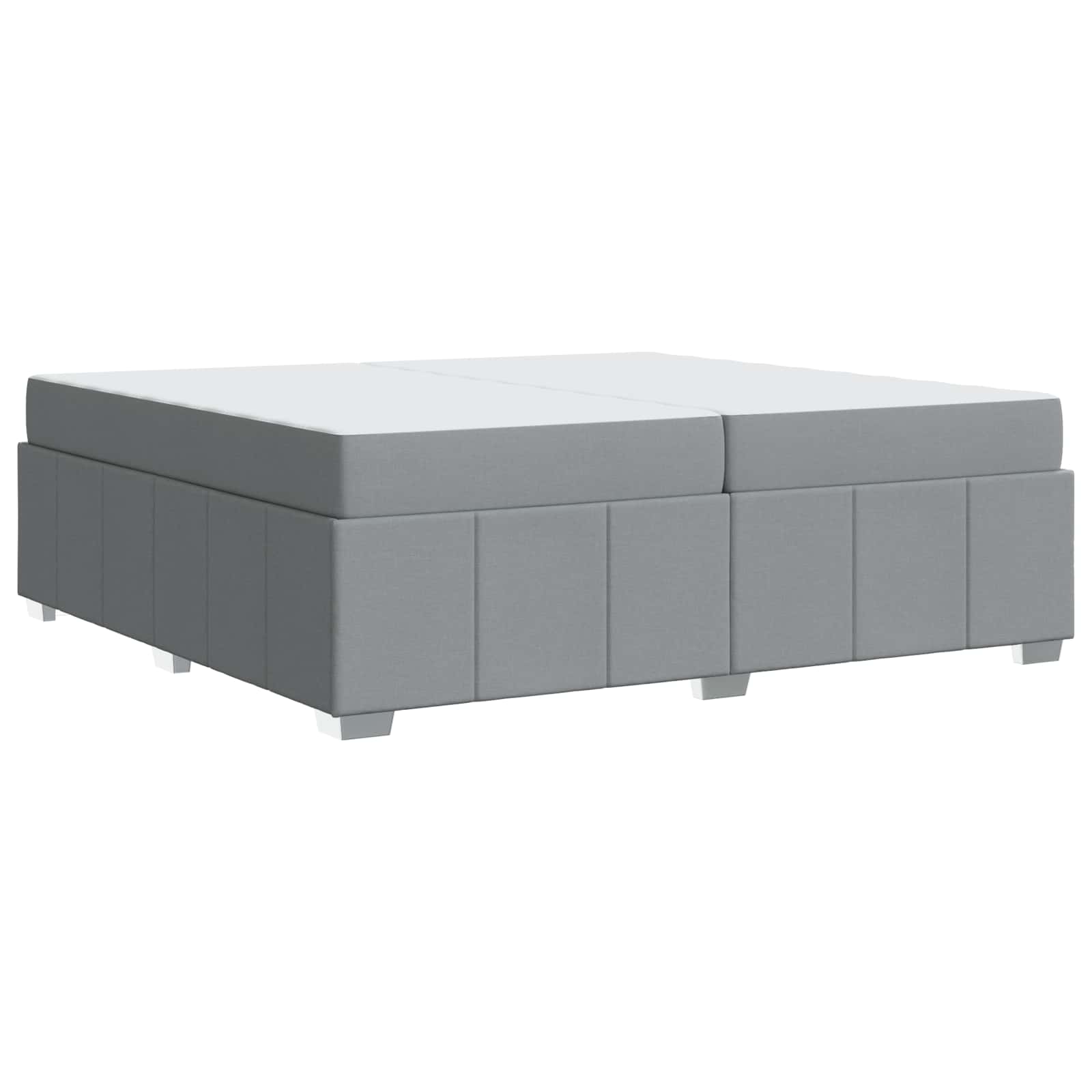 Krevetna konstrukcija Svijetlo siva 200 x 200 cm tkanina
