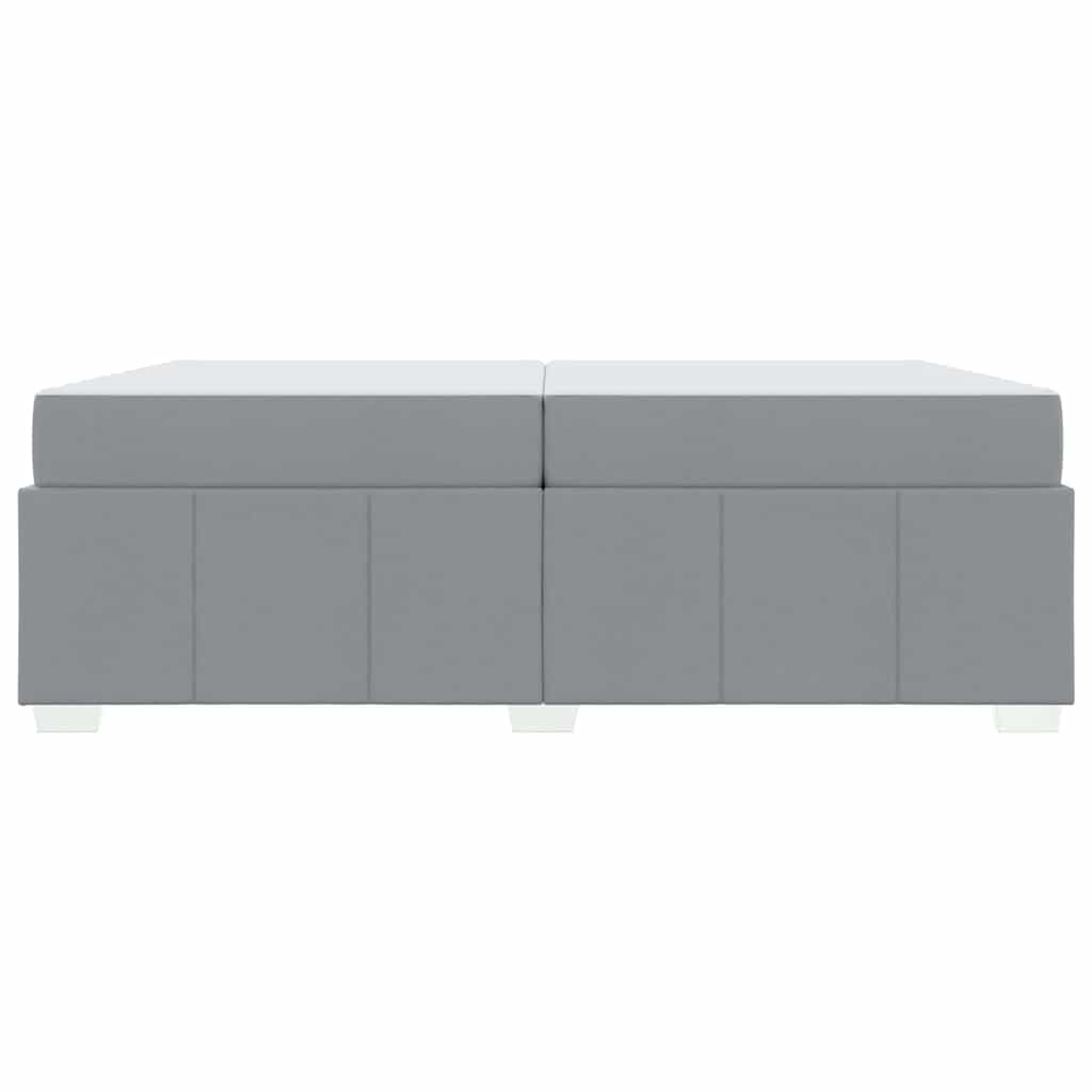 Krevetna konstrukcija Svijetlo siva 200 x 200 cm tkanina