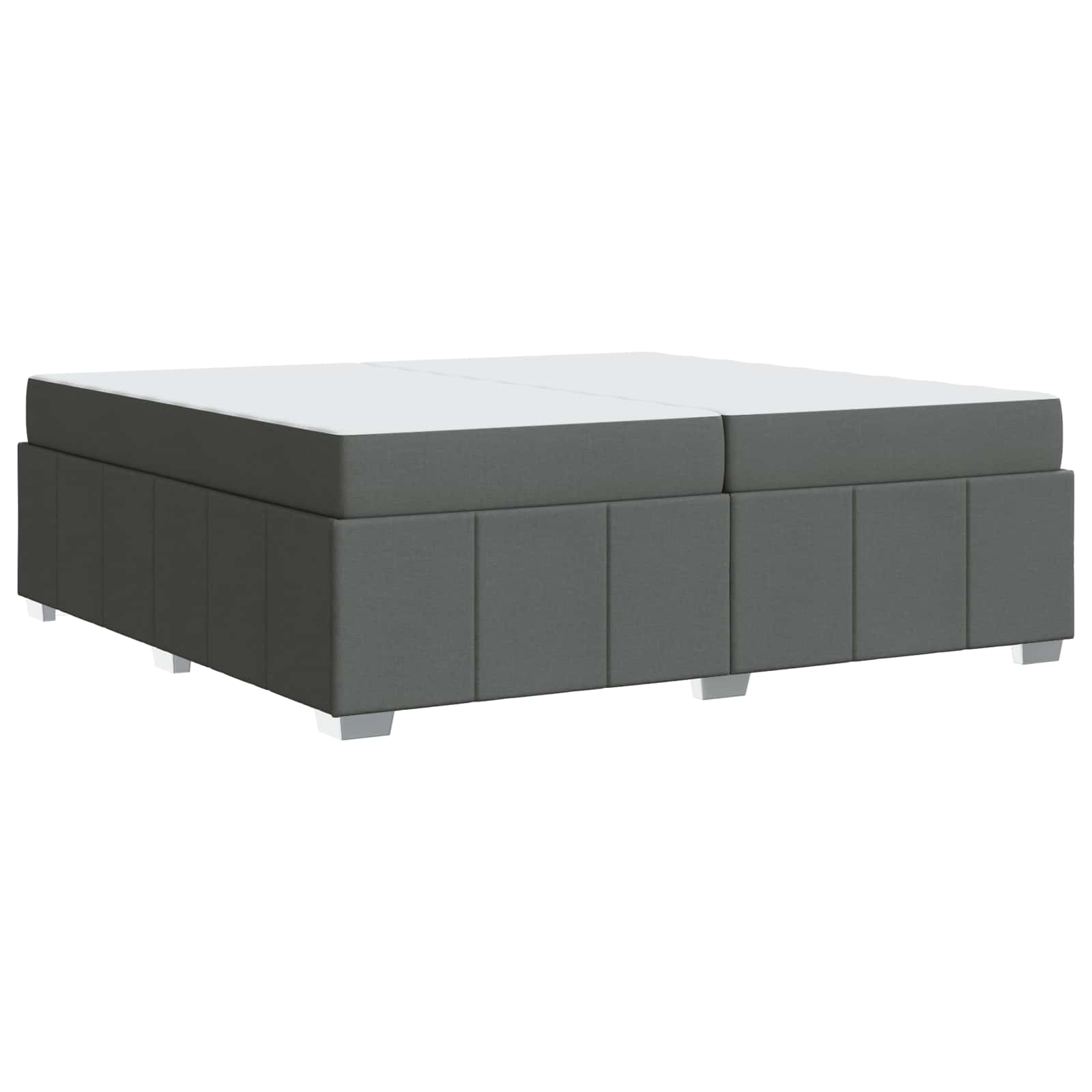Krevetna konstrukcija Tamno siva 200 x 200 cm tkanina