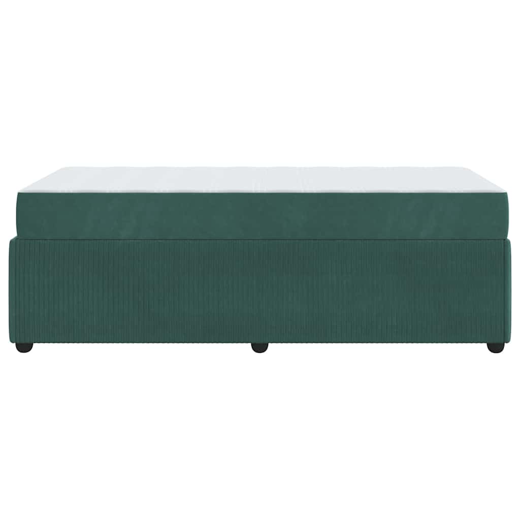 Krevetna konstrukcija Tamnozelena 80 x 200 cm tkanina