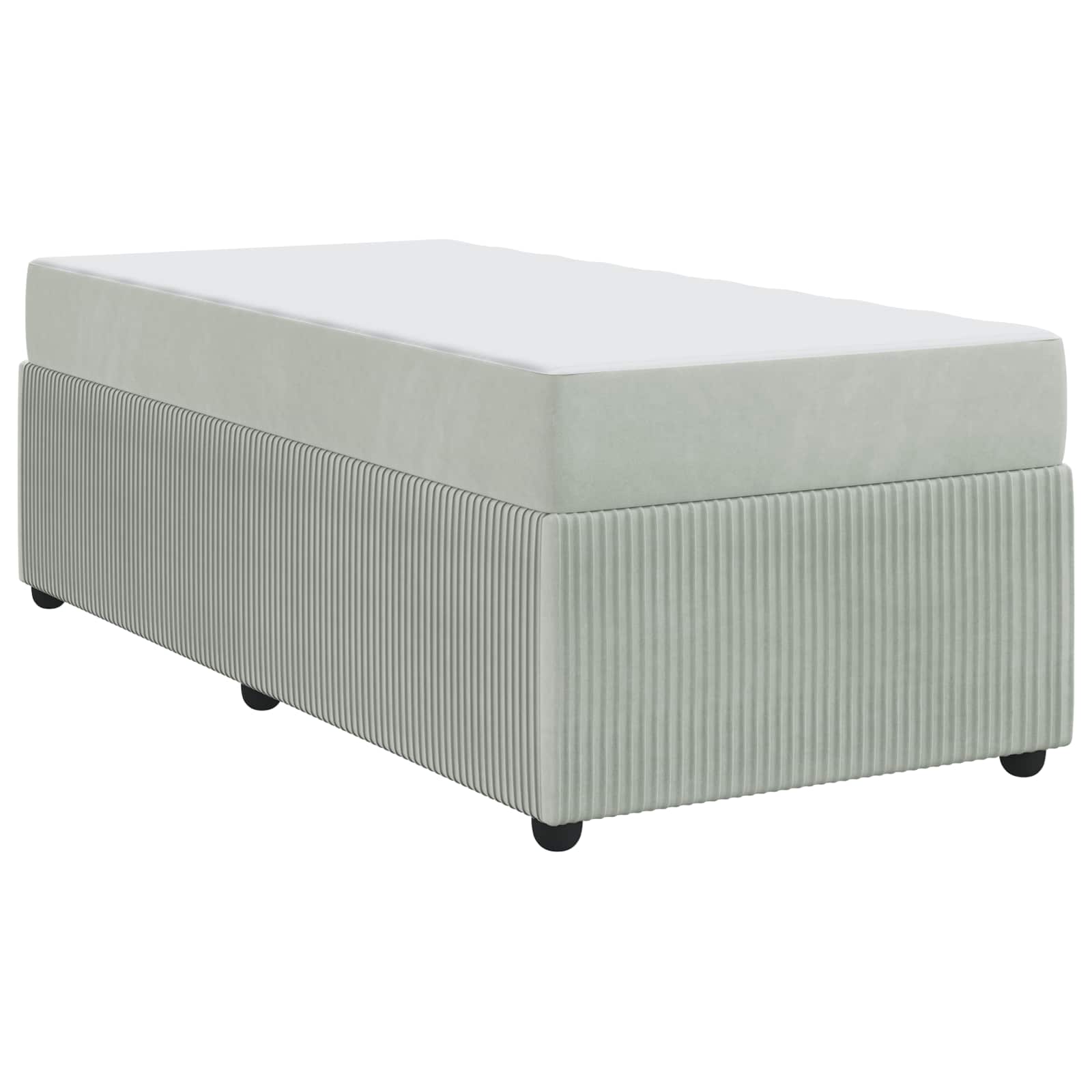 Krevetna konstrukcija Svijetlo siva 90 x 190 cm tkanina