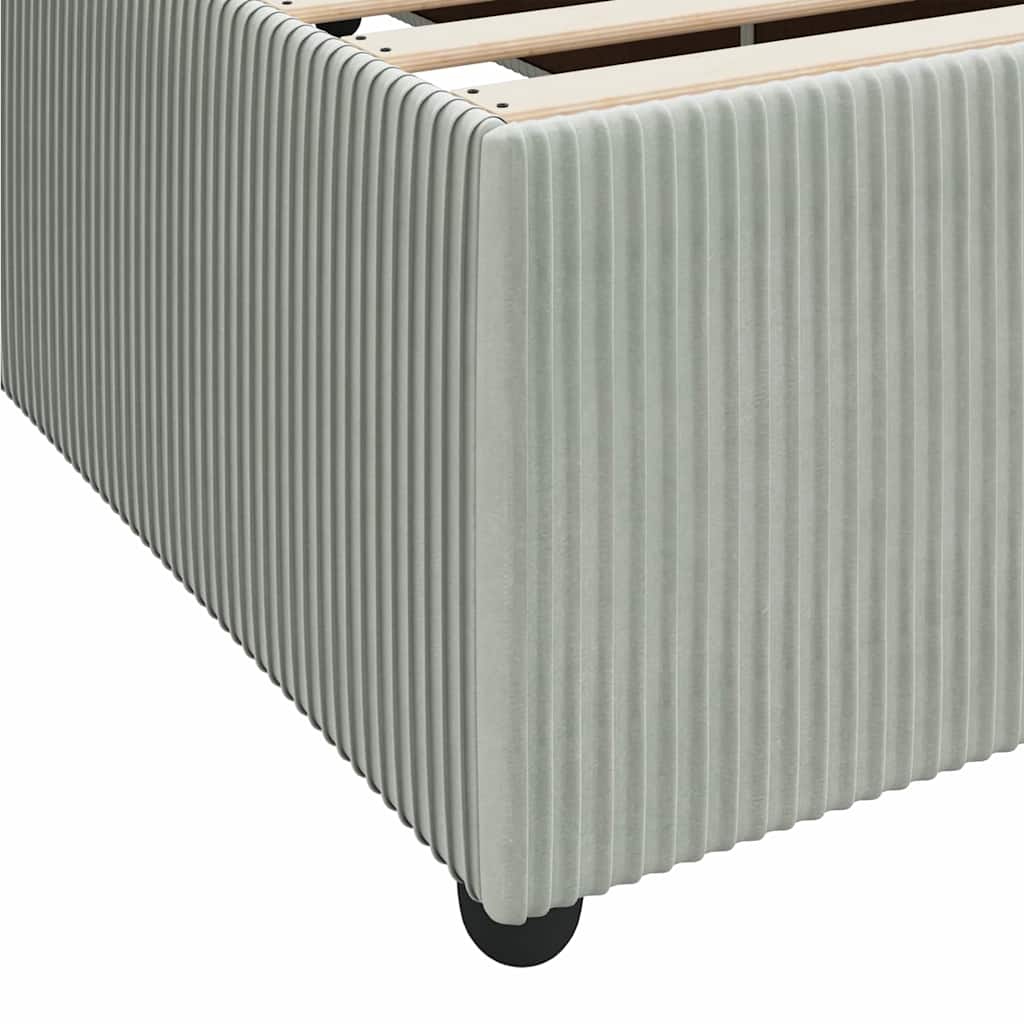 Krevetna konstrukcija Svijetlo siva 90 x 200 cm tkanina