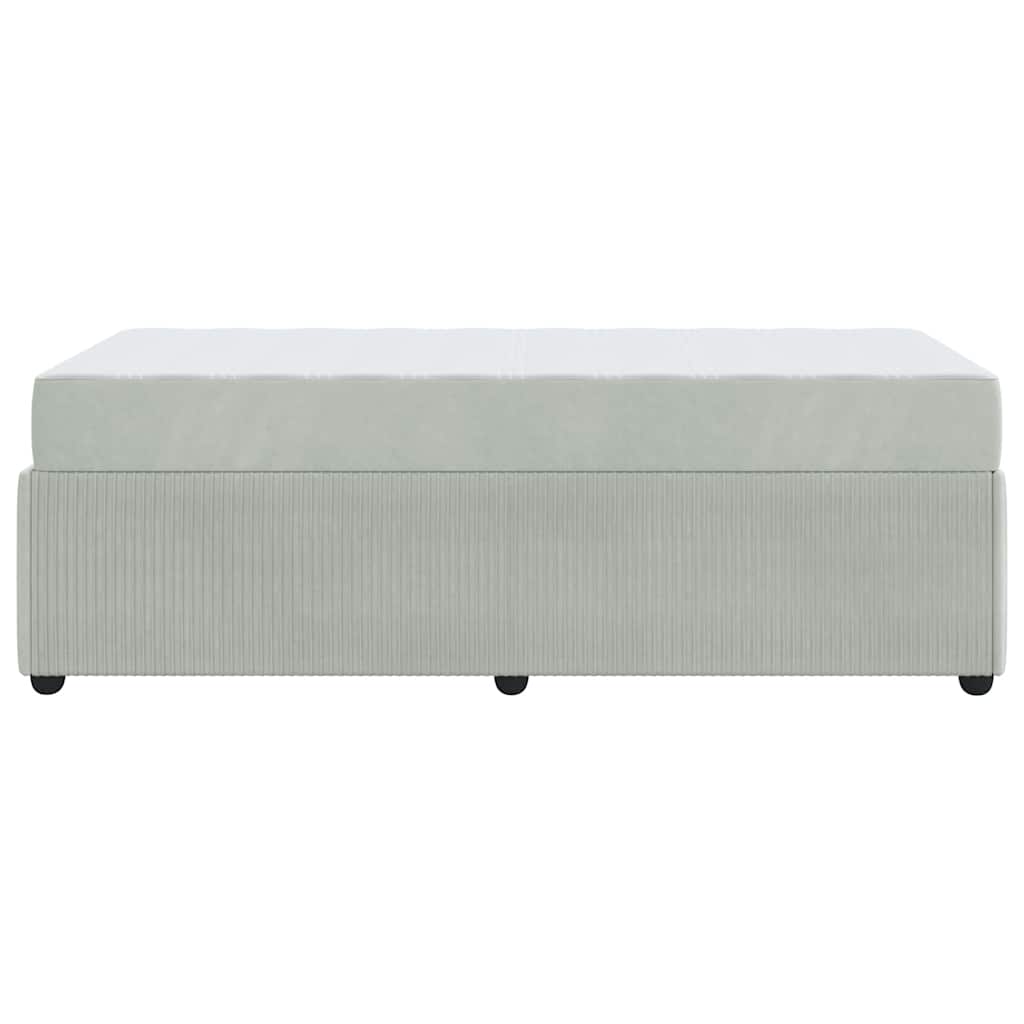 Krevetna konstrukcija Svijetlo siva 90 x 200 cm tkanina