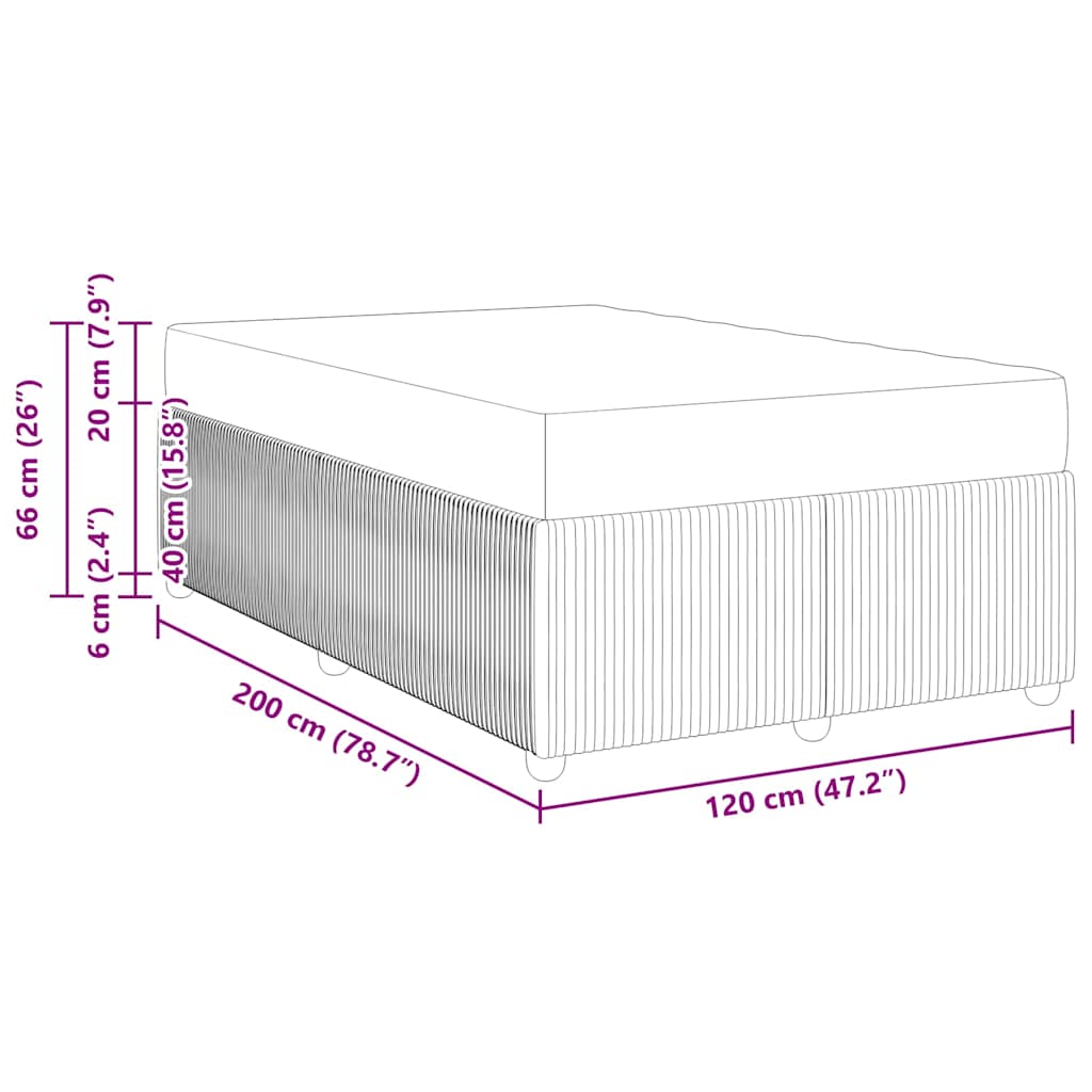 Krevetna konstrukcija s madracem Plava 120 x 200 cm tkanina