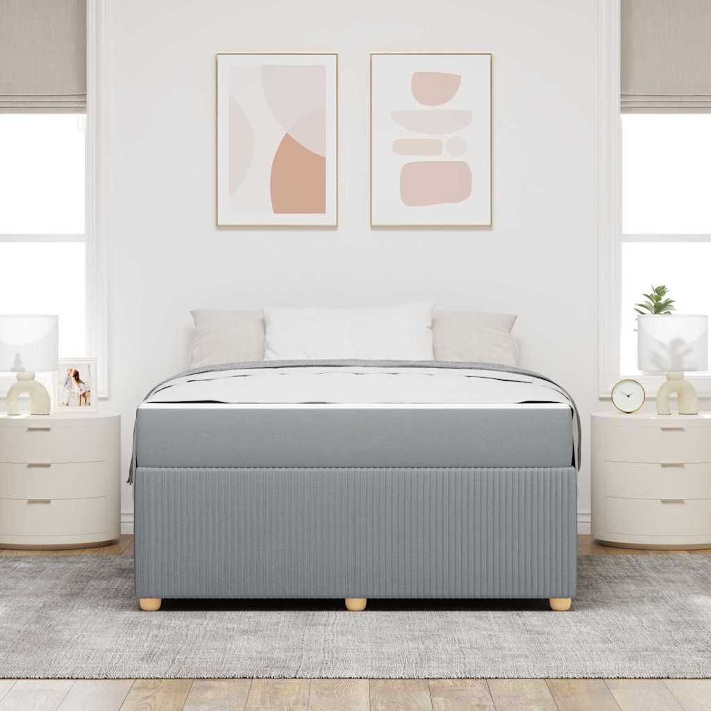 Krevetna konstrukcija Svijetlo siva 140 x 200 cm tkanina