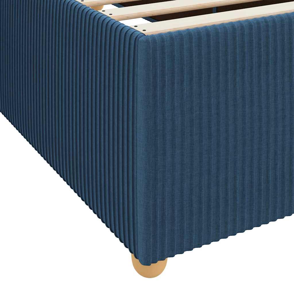 Krevetna konstrukcija s madracem Plava 140 x 200 cm tkanina