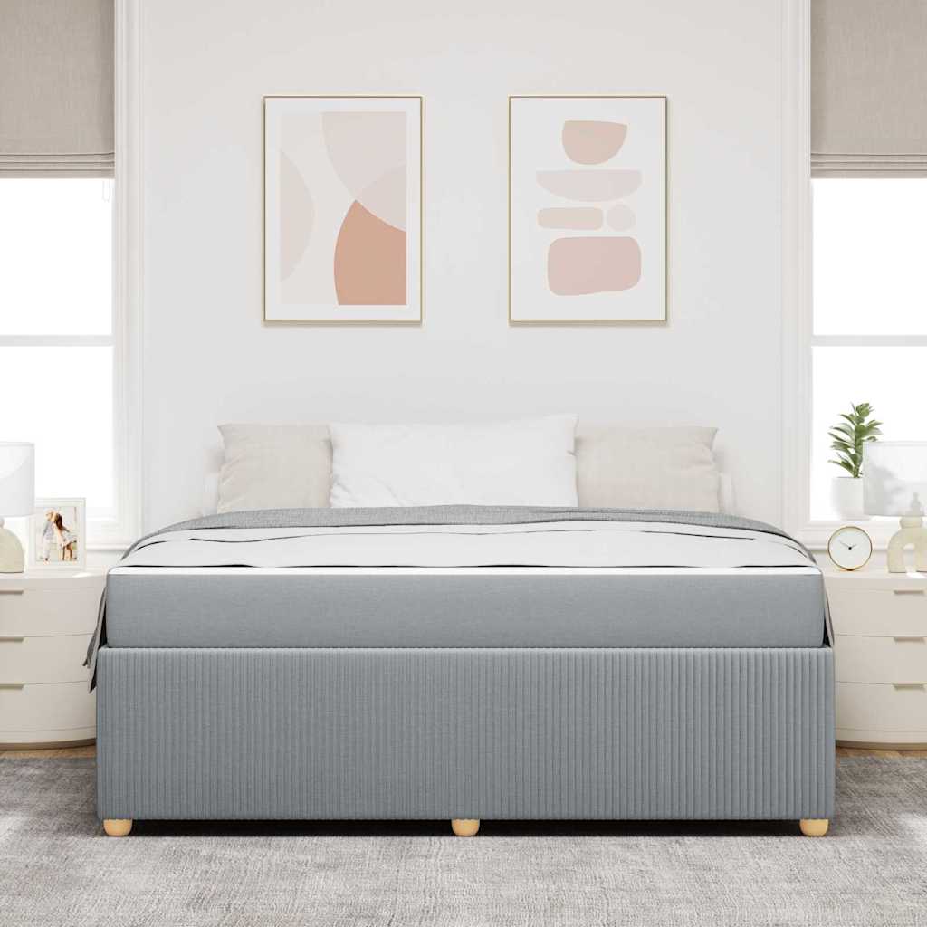 Krevetna konstrukcija Svijetlo siva 180 x 200 cm tkanina