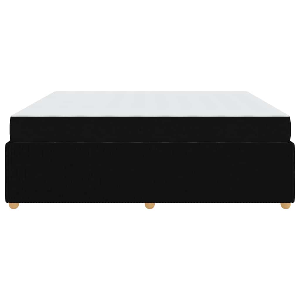 Krevetna konstrukcija s madracem Crna 180 x 200 cm tkanina