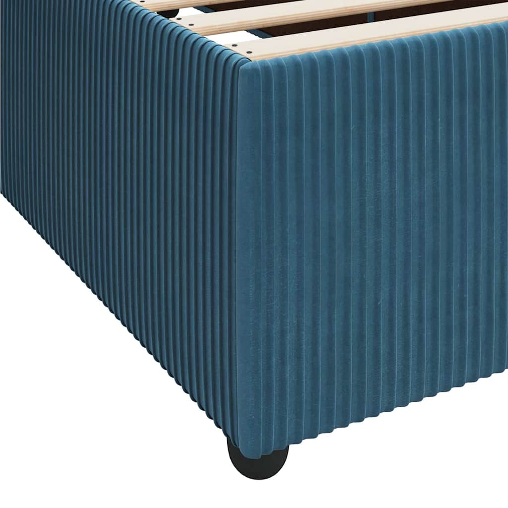 Krevetna konstrukcija s madracem Plava 180 x 200 cm tkanina