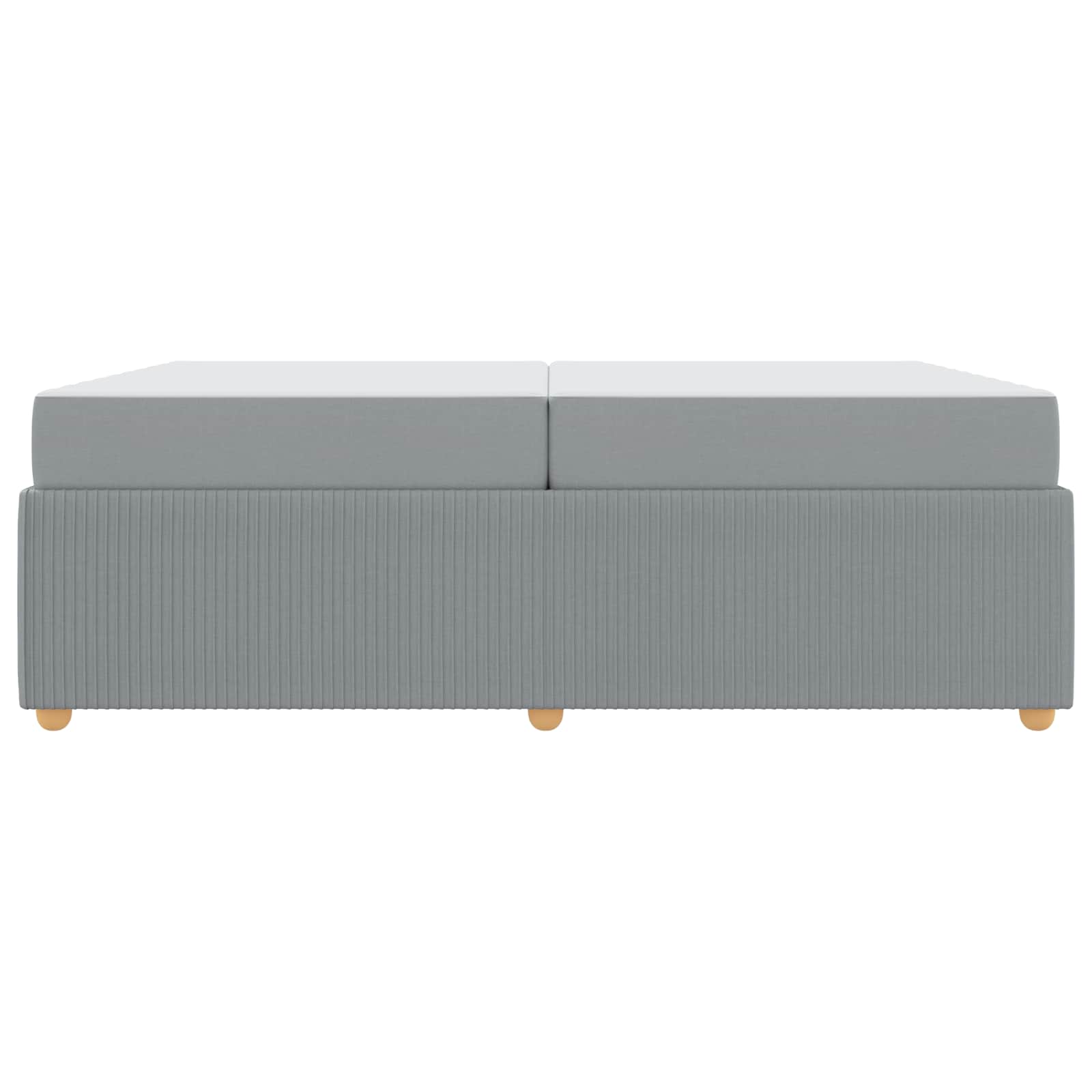 Krevetna konstrukcija Svijetlo siva 200 x 200 cm tkanina
