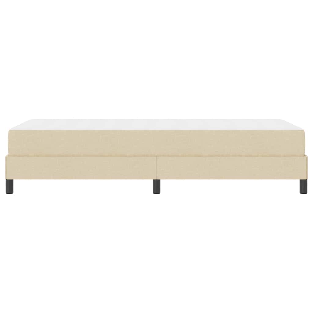 Krevet s opruga kutije s madracem Krema 90 x 190 cm tkanina