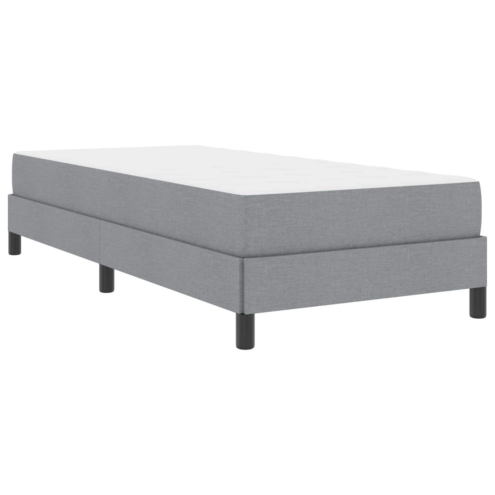 Krevet s opruga kutije Svijetlo siva 90 x 200 cm tkanina