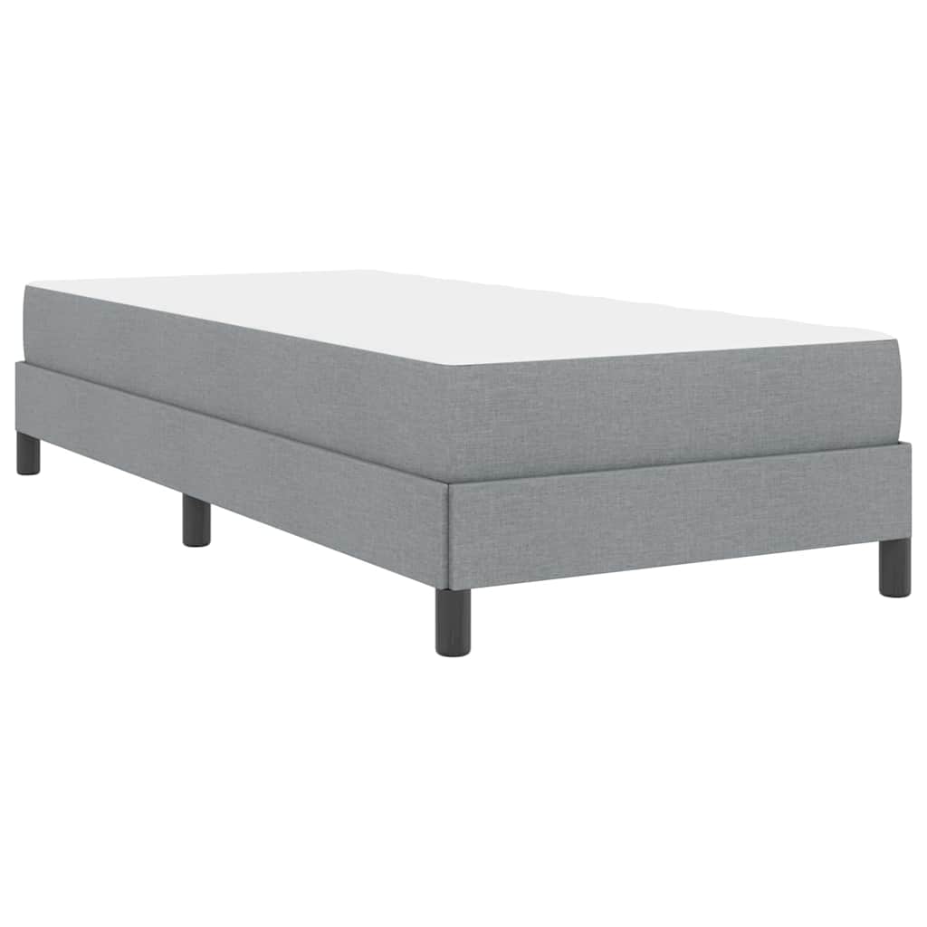 Krevet s opruga kutije Svijetlo siva 90 x 200 cm tkanina